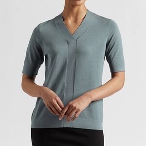 Pendleton colby suit sweater short sleeve Blouse silk nylon cotton L